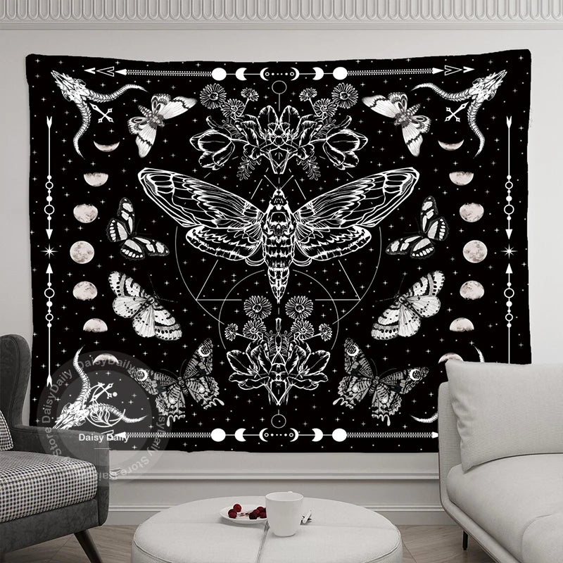 Moth and Moon Tapestry