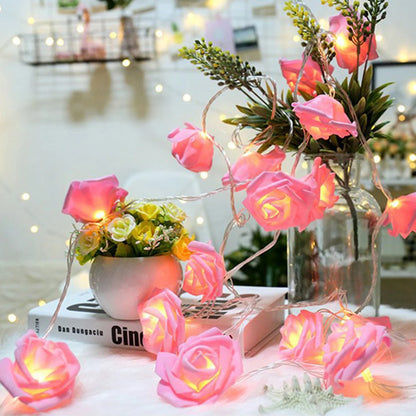LED Rose Flower String Lights