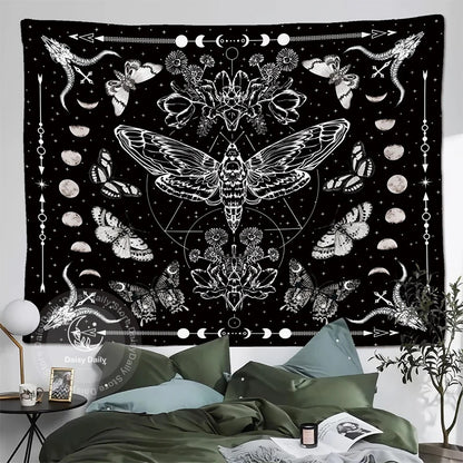 Moth and Moon Tapestry