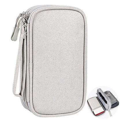 Portable Electronic Accessories Storage Bag, 1 Piece Waterproof Zipper Organizer for Charger, Phone, Earphone, Cable Organizer Pouch for Travel Outdoor, Travel Essentials
