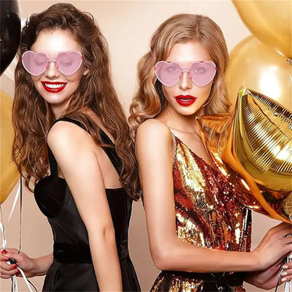 Heart Sunglasses Heart Shaped Sunglasses Womens 2 Pairs Rave Sunglasses for Women Bachelorette Party Favors