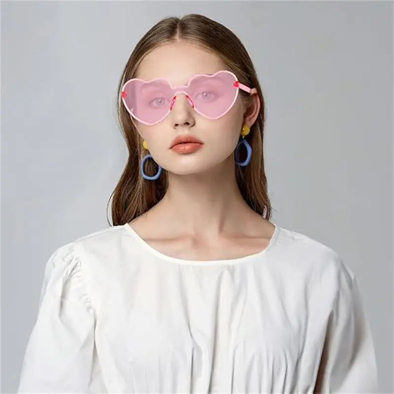 Heart Sunglasses Heart Shaped Sunglasses Womens 2 Pairs Rave Sunglasses for Women Bachelorette Party Favors